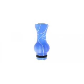 White Swirl Vase Style Acrylic 510 Drip Tip