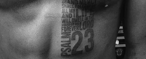 40 Psalm 23 Tattoo Designs For Men - Bible Verse Ink Ideas