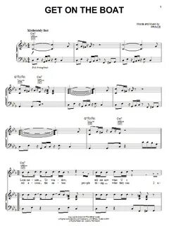 Prince "Get On The Boat" Sheet Music Download Printable Funk