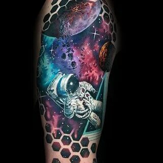 60 Nebula Tattoo Designs For Men - Interstellar Cloud Ideas 