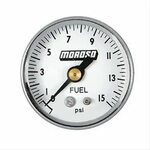 MOROSO 65370 Fuel Pressure Gauge Alcohol Fuel Safe 0-15 psi 