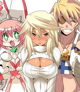 Safebooru - + + 1boy 2girls :3 alternate costume blonde hair