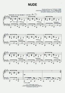 Nude Piano Sheet Music OnlinePianist