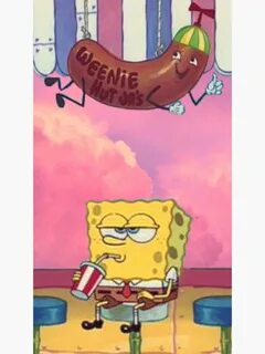 "Spongebob Nonchalant Aesthetic " Sticker by AshleySingh924 