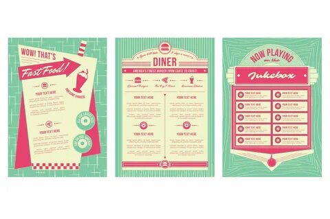 50s diner menu template - Clip Art Library