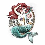 Mermaid tattoo Mermaid tattoo designs, Mermaid tattoo, Tradi