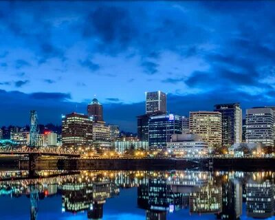 Download Wallpaper Evening Portland, Oregon, USA (1280x1024)