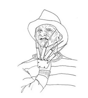 Freddy Krueger 2 Coloring Page - Free Printable Coloring Pag
