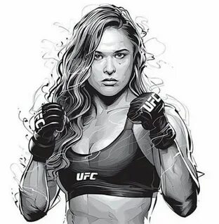 Unknown artist sketch of Ronda Rousey Ronda rousey, Boxing g