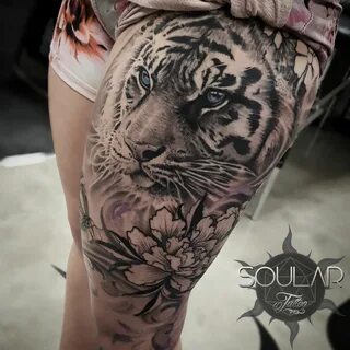 Tiger Tattoo Thigh - SkillOfKing.Com