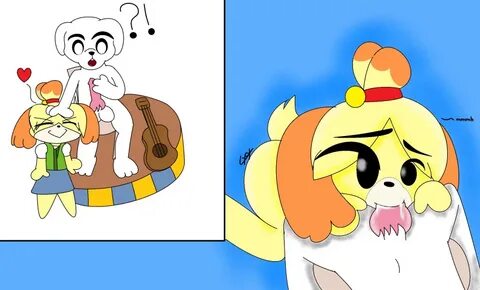 Xbooru - animal crossing cute cycy hooves dog fellatio isabe