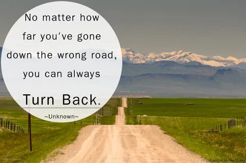 Quotes about Wrong Road (35 quotes)
