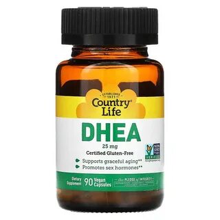 Купить DHEA ДГЭА, 25 мг, 90 веганских капсул Country Life, ц