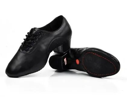 ✔ Men's Latin Dance Shoes Black Ballroom Tango Salsa Suede I