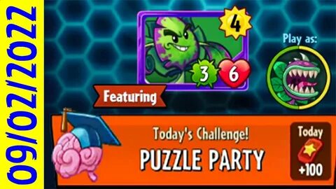 Puzzle Party 9 FEBRUARY 2022 Plants vs Zombies Heroes - YouT