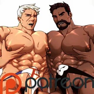 Cartoon gay sex cum overwatch