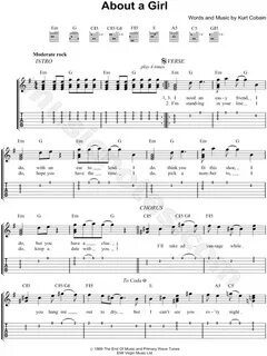 Nirvana "About a Girl" Guitar Tab in E Minor - Download & Pr