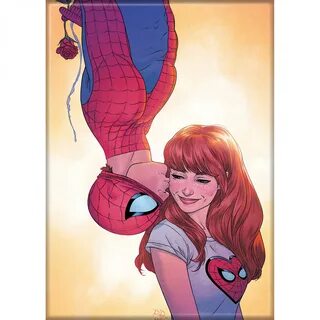 Marvel Comics Spider-Man Kissing MJ Magnet Fruugo CA