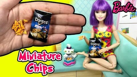 How to Make Barbie Doll Chips and Bag - DIY Easy Miniature D