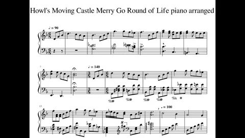 Merry Go Round of Life from Howl's Moving Castle piano arran