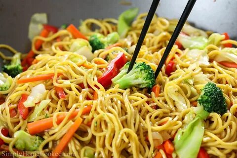 Vegetable Chow Mein (VIDEO) Chow mein recipe, Air fryer reci