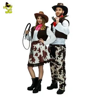 New Fashion Adult Western Cowboy Costume And Cowgirl Costume