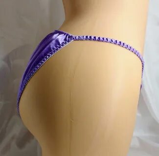 Трусики Lilac Satin String Bikini panties, classic style for