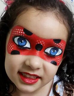@Sarah Cruz Pintura facial Ladybug Caras pintadas, Maquillaj