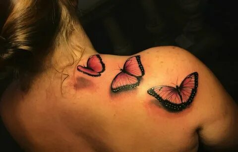Butterfly tattoo 3D by Ryan Foley
