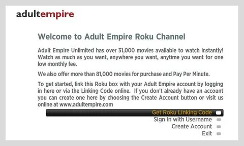 Stream Porn on the Free Adult Empire Unlimited ROKU channel.