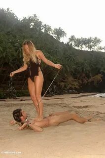Beach slave femdom
