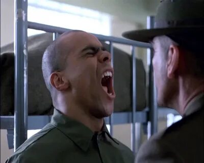 Peter Edmund as Private Snowball, with Lee Ermey, Full Metal