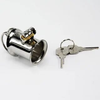 The chastity device for the man with a Prince Albert Piercin