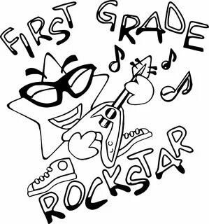 nice First Grade Rock Star Coloring Page Star coloring pages