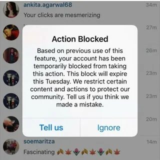 molestarse Contaminado Corresponsal account blocked instagra
