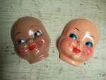 Vintage Yaley Brown Plastic Doll Dimple Face 8219B Etsy