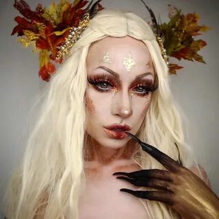 Huldra fairy elf forest nymph fantasy makeup Halloween autum