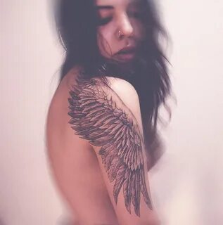 Girl Shoulder Wing Tattoo * Half Sleeve Tattoo Site