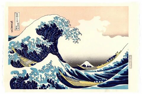 Japanese block prints waves