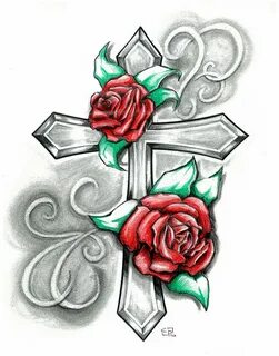 Cross And Rose Drawing at PaintingValley.com Explore collect