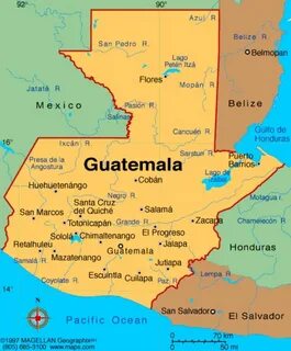 Map of Guatemala. Guatemala, Guatemala city, Guatemala trave