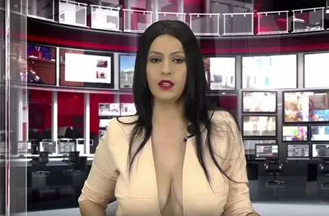 FHM on Twitter: "Meet Enki Bracaj, the cleavage-baring news 