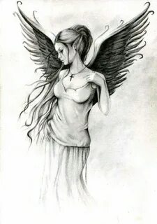 Pin by Megadeth on fantasía Angel tattoo, Angel drawing, Ang
