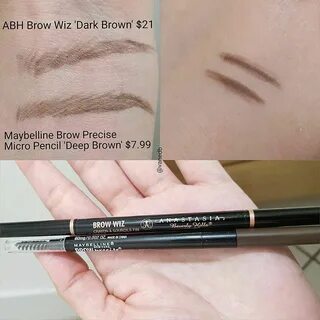 ABH Brow Wiz = Maybelline Brow Precise Micro Pencil #dupe Ma