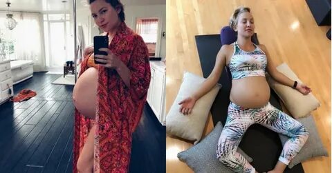Pregnant KateHudson shows off her 'outie' belly bu
