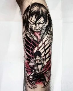 "ATTACK ON TITAN" - Mais uma tattoo inspirada no anime 🔥, de