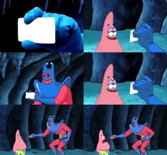 Patrick Star and Manray Wallet (blank ID) Blank Template - I