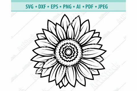Sunflower Border Svg - Layered SVG Cut File - Download Free 