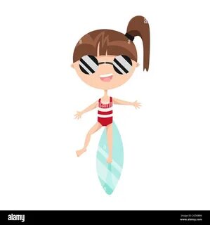 Girl bathing suit Stock Vector Images - Alamy