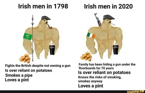 Irish men in 1798 Irish men in 2020 Family has been hiding a
